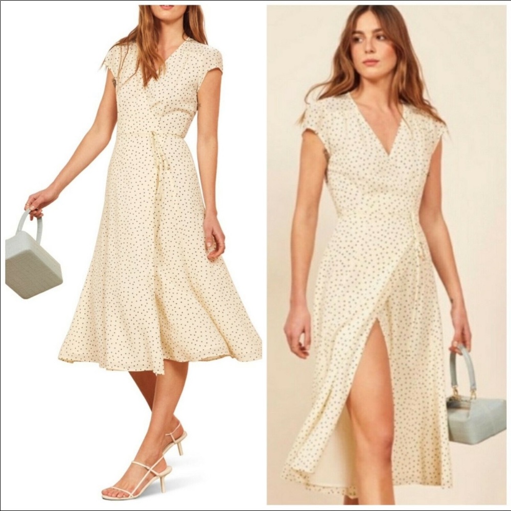 Reformation Carina Midi Wrap Dress